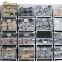 Cage à palettes métallique pliable galvanisée robuste pour entrepôt HM