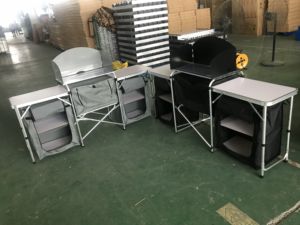 Station <span class=keywords><strong>de</strong></span> <span class=keywords><strong>cuisine</strong></span> Portable en aluminium, pliante, <span class=keywords><strong>Camping</strong></span>, pique-nique, Table <span class=keywords><strong>de</strong></span> <span class=keywords><strong>cuisine</strong></span> avec armoire - Product Image 3