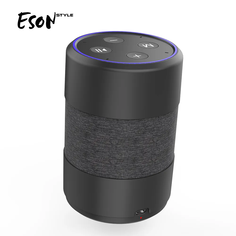 Eson Style Portable Hot Selling Super Bass Stereo Magic Blue Blue Light Wireless Sub Woofer Led Bluetooth Speaker