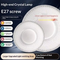 Nouvelle ampoule LED ultra-lumineuse en cristal, culot E27, forme de soucoupe volante, pour salons, chambres et salles à manger