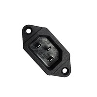 IEC60320 C14 connecteur industriel à Angle droit 3 broches cuivre PCB Terminal monté sur vis 15A 250V prise d'entrée d'alimentation facile à installer