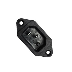 IEC60320 C14 connecteur industriel à Angle <span class=keywords><strong>droit</strong></span> 3 broches cuivre PCB Terminal monté sur vis 15A 250V prise d'entrée d'alimentation facile à installer - Product Image 2