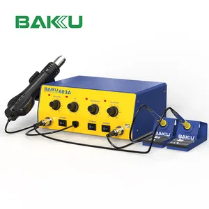 3 in 1 LED Digital Display hot air smd soldering bga automatic quick welding machine iron 2 in 1 gun ir rework station