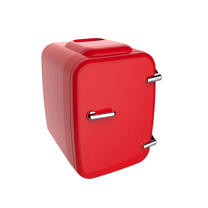 16L DC 12 Volt Custom Electric Cooler Box Red Portable Auto Mini Car Fridge with Compressor Freezer