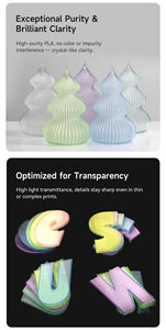 Filamento Transparente ESUN PLA de 1.75mm, Filamento para Impresora 3D de Alta Transparencia, Bobina de 1KG, Baja Tasa de Contracción, No se Deforma ni se Agrieta - Product Image 6