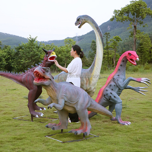 Decoración de Jardín al Aire Libre, Estatuas de Dinosaurios Grandes para Jardín, Modelos de Triceratops de Fibra de Vidrio Hechos a Mano, Tamaño Real, Resistentes al Agua, Pintados a Mano - Product Image 2