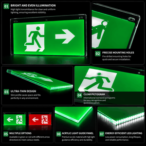 Señalización de Salida de Emergencia de Alta Visibilidad LGP para Iluminación de Seguridad Pública en Hoteles, Hospitales y Centros Comerciales - Product Image 3