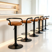 Tabourets de bar pivotants réglables en fer, durables et écologiques, de style moderne, pour usage commercial, salon, bureau à domicile