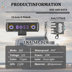 Nouvelle barre lumineuse LED KLT 12/24V pour voiture, moto, camion, véhicule tout-terrain, design <span class=keywords><strong>Boss</strong></span>, feux de jour DRL - Product Image 2