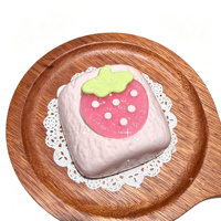 Jouets Squishy en silicone de qualité alimentaire, motif fraise, à remontée lente, anti-anxiété, anti-stress, multicolores, unisexe, jouet de bureau