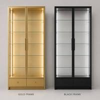 OEM Maßgefertigte Moderne Lack-Vitrine mit LED-Beleuchtung, Umweltfreundlich, Solider Rücken, Anpassbare Größe/Farbe Verfügbar