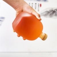 Rond clair givré champignon ovale 250ml 500ml fruits vin boire bouteille de boisson en verre avec liège