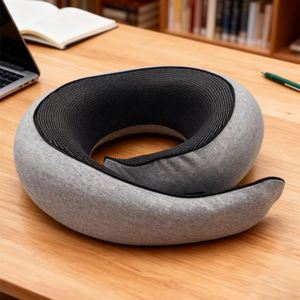 Oreiller de voyage en U rafraîchissant en mousse à mémoire de forme, coton et polyester, pliable, pour avion, avec logo, masque pour les yeux, vente en ligne - Product Image 1