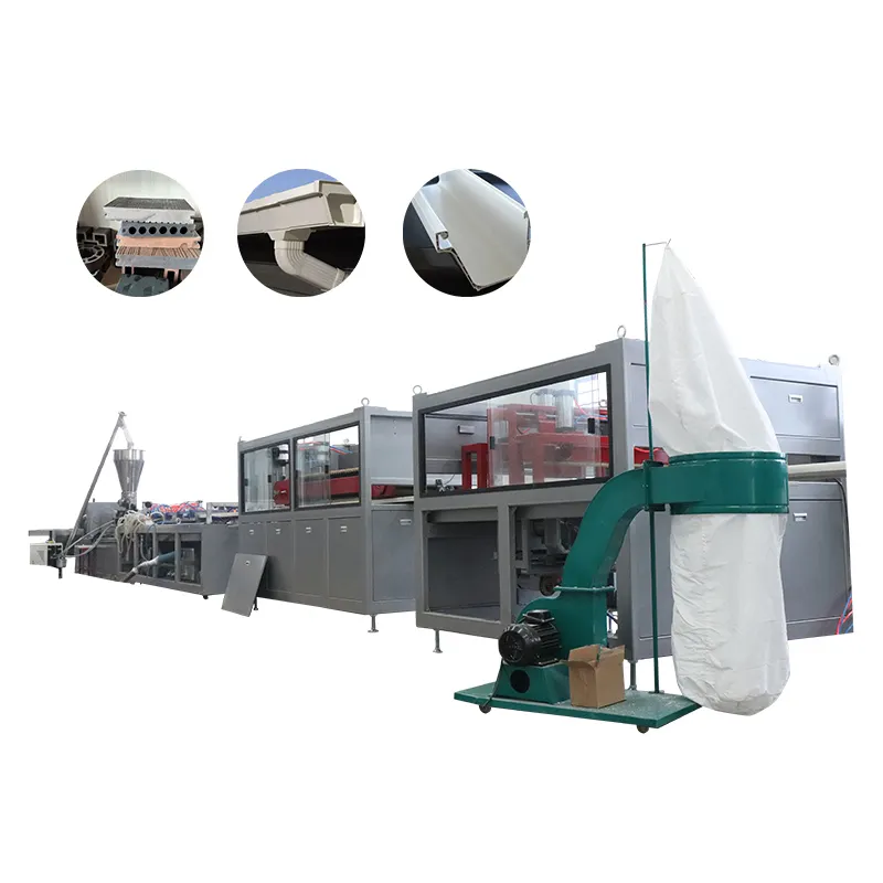 YF400 PVC WPC wood plastic composite machine decking wall panel production line plastic board extruder