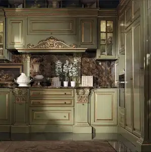 تصميم خزانة مطبخ فرنسي فاخر كلاسيكي جاهز