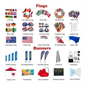 Bandera Nacional de Poliéster con Logotipo Personalizado de Primera Calidad, Fabricada en China, para Publicidad en Interiores y Exteriores por Sublimación - Product Image 5