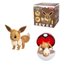 Figura de Animal Personalizable Tipo Zorro con Caja Esférica Roja y Blanca, Juguete de PVC Transformable para Venta al por Mayor de Bloques de Construcción