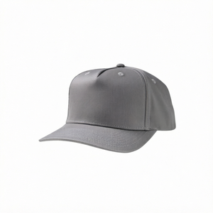 Casquette snapback en cuir PU noir à 5 panneaux, visière plate, broderie logo, style streetwear décontracté - Product Image 2