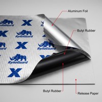 Feuille d'insonorisation automobile, isolation thermique, amortisseur acoustique en butyl, feuille d'amortissement en aluminium, taille personnalisée OEM