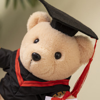 Songshan jouets personnalisé imprimé logo de l'école mignon docteur doux ours animal en peluche Graduation ours en peluche jouets en peluche cadeaux pour étudiant