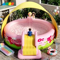 Piscine gonflable en PVC pour enfants et adultes, épaisse, pliable, pour extérieur, avec toboggan et pistolet à eau, vente en gros d'usine