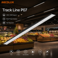 Éclairage sur rail linéaire LED flexible inclinable à 30 degrés L1 L2 L3 pour projets de magasins