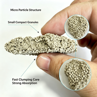 Pasir Kucing Bentonit Partikel Kecil 0.8-2mm 99.9% Bebas Debu Cepat Menggumpal Rendah Tumpahan untuk Rumah Tangga dengan Banyak Kucing Pabrik OEM