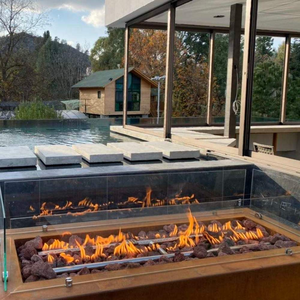 Patio Corten Steel <b>Fire</b> <b>Pit</b> Natural Gas <b>Fire</b> Bowl Outdoor Sofa Set <b>Fire</b> <b>Pit</b> Table Customized Outdoor Furniture <b>Propane</b> Fireplace - Product Image 2