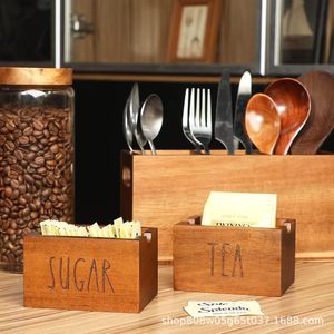 Caja de Almacenamiento de Té Twinings, Organizador de Escritorio de Madera, Porta Bolsitas de Té Rectangular de Madera Maciza para Oficina - Product Image 4