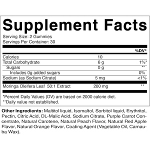 Complément alimentaire à base de feuilles de Moringa pur, sans sucre, saveur framboise, gommes probiotiques, <span class=keywords><strong>curcuma</strong></span>, cannelle de Ceylan, antioxydant, immunité, adulte - Product Image 4
