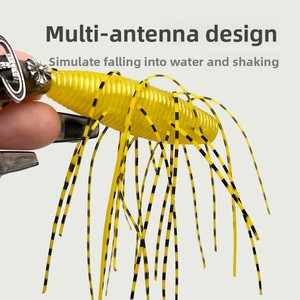 Nuevo señuelo blando <span class=keywords><strong>de</strong></span> PVC <span class=keywords><strong>de</strong></span> 9cm/8g para lances largos, tipo larva <span class=keywords><strong>de</strong></span> hormiga con múltiples antenas, con sal añadida, para pesca en carretera. - Product Image 3