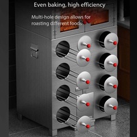 Horno Asador Comercial de Acero Inoxidable de Fácil Limpieza, con Diseño Multihoyo para Hornear Patatas, Peras y Taro