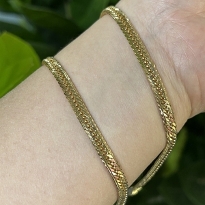 Noble collar de oro de 18 quilates joyería 4,8 MM 22 pulgadas <span class=keywords><strong>Xiping</strong></span> cadena pulseras estilo HipHop para hombres encanto mujeres señora niño boda fiesta - Product Image 2