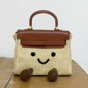 Bolsa de Mão Estilosa e Nova de 26cm em Denim para Mulheres, Bolsa Transversal com Estampa de Desenho Animado e Alça Removível para Compras - Product Image 4
