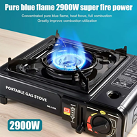 Réchaud à gaz butane portable KRD SEN pliable et détachable avec structure divisée et gril pour barbecue et camping en extérieur toutes saisons