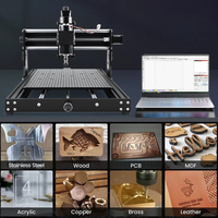 Mini Router CNC de Escritorio de Alta Precisión de 3 Ejes, Máquina de Perforación de PCB de 400x300 mm para Trabajos de Madera DIY