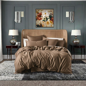 Juego de Edredón King Super King Size de Bambú Tejido, 400 Hilos, Orgánico, Transpirable, para Todas las Estaciones, con Sábana Ajustable y Funda de Edredón - Product Image 2