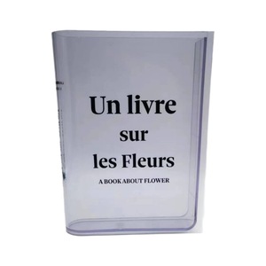 A0424 Florero de libro para la decoración de la habitación de flores Sabor artístico y cultural Florero de acrílico decorativo Florero de vidrio - Product Image 5