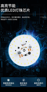 หลอดไฟ LED 5000K สีขาวเย็น ฝาครอบพลาสติก ฐานโลหะ AC 220V 25000 ชั่วโมง รับประกัน 3 ปี 110 ลูเมน/วัตต์ ห้องนอน - Product Image 3