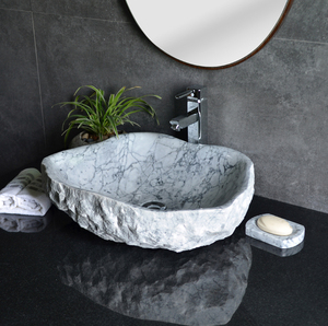 Lavabo Ovalado de Mármol Moderno Union Stone, Acabado Pulido, Resistente al Agua y Ecológico, Capacidad de 12L, Uso en Hoteles, Estándar NSF - Product Image 6