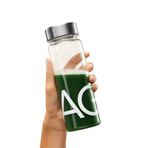 कस्टम लोगो 16 औंस बीपा मुक्त प्रोटीन पाउडर पीने पानी की बोतल 500 मिली धातु ढक्कन के साथ साफ प्लास्टिक शेकर बोतल - Product Image 1