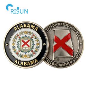 Moneda Conmemorativa Personalizada con Mapa de Alabama, Bandera, Recuerdos de las Fuerzas Veteranas, Medallón, Moneda de Desafío Personalizada de Alabama - Product Image 5
