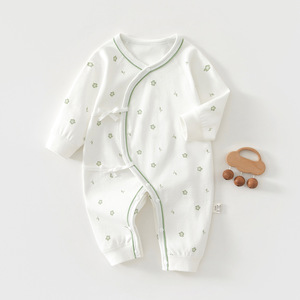 Combinaison pour bébé en coton pur, tricotée sans couture, unisexe, pour nouveau-né, taille 66-73 cm - Product Image 1