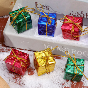 Laser <b>Gift</b> Pack <b>Christmas</b> Decoration <b>Gift</b> <b>Box</b> Small Pendant <b>Christmas</b> Tree Festival Party Decoration - Product Image 2