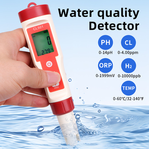 Cầm tay CL501 chất lượng nước Tester PH CL ORP H2 Temp 5 trong 1 chất lượng nước kiểm tra bút dư Clo Meter với đèn nền - Product Image 6