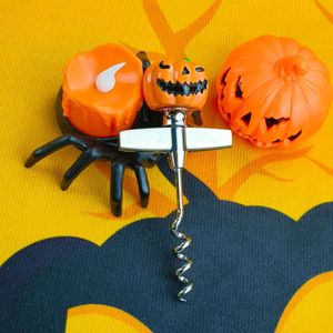 Halloween Pumpkin Corkscrew Automatic Multi Functional Wine Opener Durable Round Shape - Product Image 2