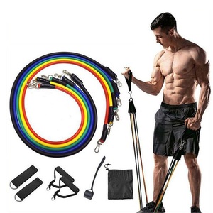 11 Parça Direnç Bandı Seti, Kapı Bağlantıları, Ayak Bileği Kayışları ile Tüm Vücut Güç Antrenmanı, Evde Spor Salonu Çalışması için - Product Image 6