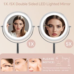 Espejo de Maquillaje Compacto con Aumento de 7X, Espejo de Vanidad LED de Doble Cara con Acabado Cromado, Versátil para un Cuidado de la Piel y Maquillaje Precisos - Product Image 3