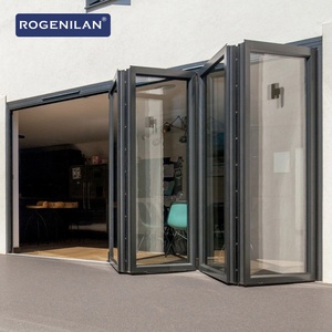 Rogenilan, Fábrica China de Puertas Plegables Francesas Personalizadas, Puerta Plegable de Aluminio con Doble Vidrio Aislante para Patio y Balcón - Product Image 1