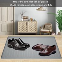 Tapis de protection en silicone pour sous-évier, 58x44cm, imperméable, anti-déversement, pour tiroirs de cuisine et étagères - Vente en gros usine